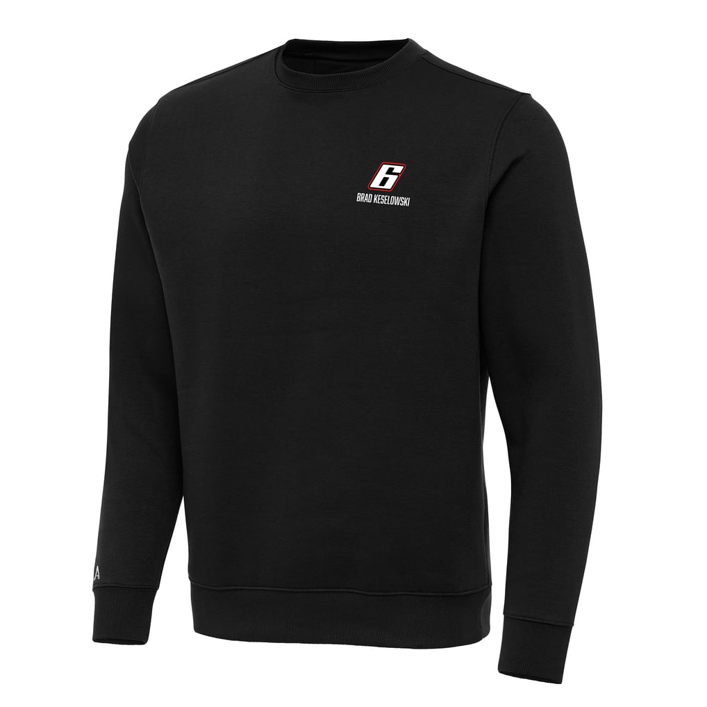 Brad Keselowski Antigua Big & Tall Victory Crewneck Pullover Sweatshirt - Black